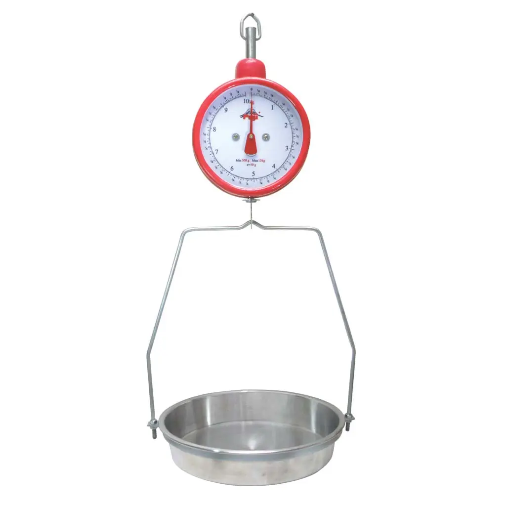 Fuji Dial Hanging Scale, 10 kg x 50 g, Big Pan