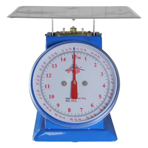 Fuji Dial Table Scale, 15 kg x 50 g, Flat Plate