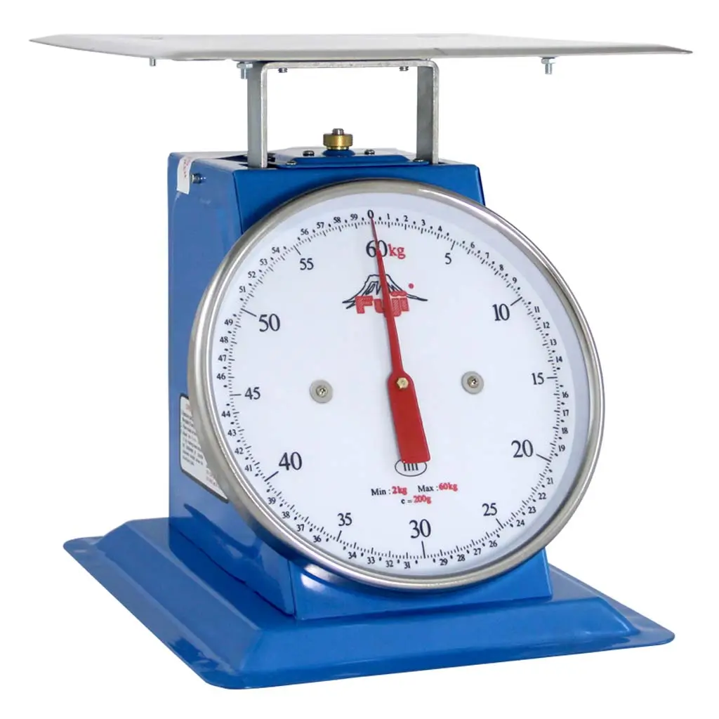Fuji Dial Table Scale, 60 kg x 200 g, Flat Plate