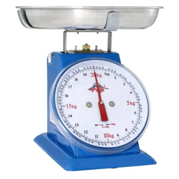 Fuji Dial Table Scale, 20 kg x 100 g, Small Pan