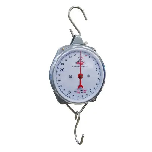 [FHS-25/55LB] Fuji Dial Hanging Scale, 25 kg x 100 g / 55 lb x 4 oz,  Hook Type