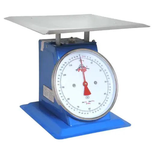[FTF-120] Fuji Dial Table Scale, 120 kg x 500 g, Flat Plate w/ Lock