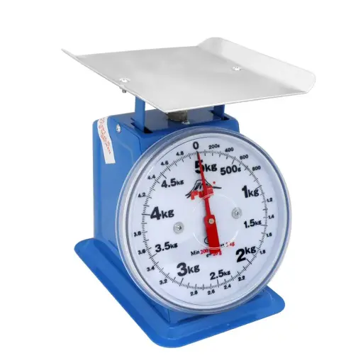 [FTF-5J] Fuji Dial Table Scale, 5 kg x 20 g, Flat Plate